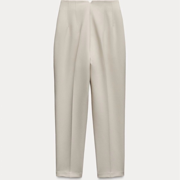 ZARA High Waist Pants in Oyster Beige size Small - Picture 7 of 9